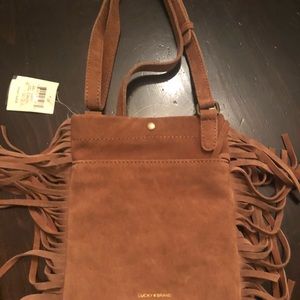 Lucky Brand Rickey Suede crossbody fringe bag